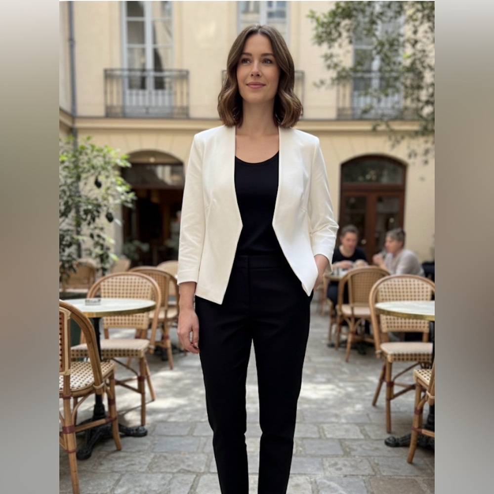 OF MERCER /Blazer / Off White/ Business / NWT / M - best for Small Fit / PTP-18"